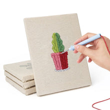 Carica l'immagine nel visualizzatore di Gallery, Punch Needle Kit (4 pezzi) con cornici - Piante Felici 2