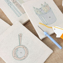 Carica l'immagine nel visualizzatore di Gallery, Punch Needle Kit (4 pezzi) con cornici - Cancelleria Creativa