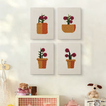 Carica l'immagine nel visualizzatore di Gallery, Punch Needle Kit (4 pezzi) con cornici - Vasi Fioriti