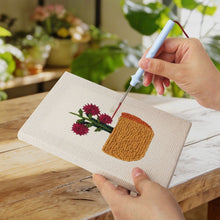 Carica l'immagine nel visualizzatore di Gallery, Punch Needle Kit (4 pezzi) con cornici - Vasi Fioriti