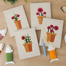 Carica l'immagine nel visualizzatore di Gallery, Punch Needle Kit (4 pezzi) con cornici - Vasi in Fiore