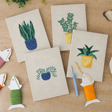 Carica l'immagine nel visualizzatore di Gallery, Punch Needle Kit (4 pezzi) con cornici - Oasi Verde