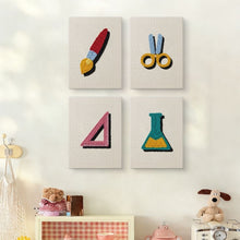 Carica l'immagine nel visualizzatore di Gallery, Punch Needle Kit (4 pezzi) con cornici - Back to School