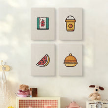 Carica l'immagine nel visualizzatore di Gallery, Punch Needle Kit (4 pezzi) con cornici - Colazione Time