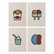 Carica l'immagine nel visualizzatore di Gallery, Punch Needle Kit (4 pezzi) con cornici - Snack dolci e salati Figured'Art