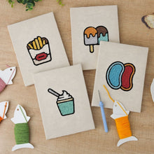 Carica l'immagine nel visualizzatore di Gallery, Punch Needle Kit (4 pezzi) con cornici - Snack dolci e salati