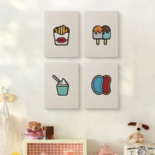 Carica l'immagine nel visualizzatore di Gallery, Punch Needle Kit (4 pezzi) con cornici - Snack dolci e salati