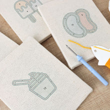 Carica l'immagine nel visualizzatore di Gallery, Punch Needle Kit (4 pezzi) con cornici - Snack dolci e salati
