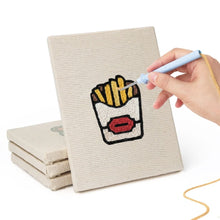 Carica l'immagine nel visualizzatore di Gallery, Punch Needle Kit (4 pezzi) con cornici - Snack dolci e salati