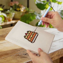 Carica l'immagine nel visualizzatore di Gallery, Punch Needle Kit (4 pezzi) con cornici - Torte e dolcetti