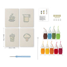 Carica l'immagine nel visualizzatore di Gallery, Punch Needle Kit (4 pezzi) con cornici - Pausa caffè