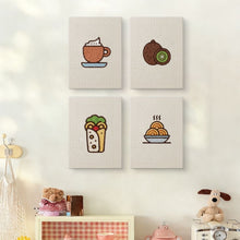 Carica l'immagine nel visualizzatore di Gallery, Punch Needle Kit (4 pezzi) con cornici - Sapori dal mondo