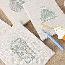Carica l'immagine nel visualizzatore di Gallery, Punch Needle Kit (4 pezzi) con cornici - Sapori dal mondo