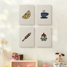 Carica l'immagine nel visualizzatore di Gallery, Punch Needle Kit (4 pezzi) con cornici - Delizie di Dessert
