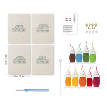 Carica l'immagine nel visualizzatore di Gallery, Punch Needle Kit (4 pezzi) con cornici - Collezione di Auto