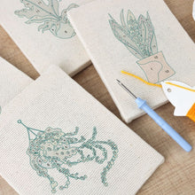 Carica l'immagine nel visualizzatore di Gallery, Punch Needle Kit (4 pezzi) con cornici - Piante da Interno