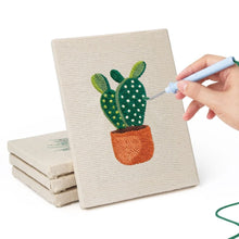 Carica l'immagine nel visualizzatore di Gallery, Punch Needle Kit (4 pezzi) con cornici - Piante da Interno