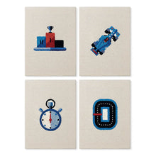 Carica l'immagine nel visualizzatore di Gallery, Punch Needle Kit (4 pezzi) con cornici - Pit Stop Figured'Art