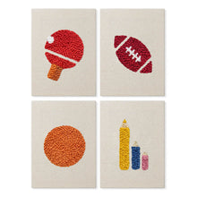 Carica l'immagine nel visualizzatore di Gallery, Punch Needle Kit (4 pezzi) con cornici - Divertimento Sportivo Figured'Art