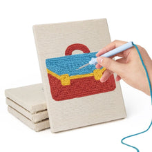 Carica l'immagine nel visualizzatore di Gallery, Punch Needle Kit (4 pezzi) con cornici - Vita da Studente