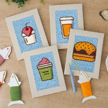 Carica l'immagine nel visualizzatore di Gallery, Punch Needle Kit (4 pezzi) con cornici - Sapori Illustrati