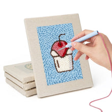 Carica l'immagine nel visualizzatore di Gallery, Punch Needle Kit (4 pezzi) con cornici - Sapori Illustrati