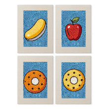 Carica l'immagine nel visualizzatore di Gallery, Punch Needle Kit (4 pezzi) con cornici - Frutta e Dolci Figured'Art