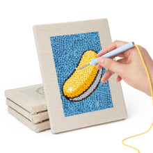 Carica l'immagine nel visualizzatore di Gallery, Punch Needle Kit (4 pezzi) con cornici - Frutta e Dolci