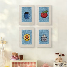 Carica l'immagine nel visualizzatore di Gallery, Punch Needle Kit (4 pezzi) con cornici - Dolci da Colazione 1