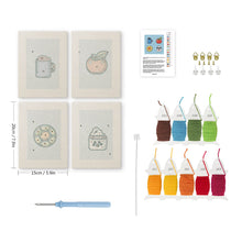 Carica l'immagine nel visualizzatore di Gallery, Punch Needle Kit (4 pezzi) con cornici - Dolci da Colazione 1