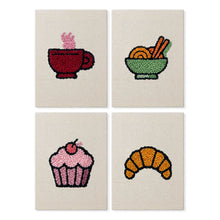 Carica l'immagine nel visualizzatore di Gallery, Punch Needle Kit (4 pezzi) con cornici - Dolci da Colazione 2 Figured'Art
