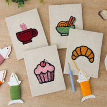 Carica l'immagine nel visualizzatore di Gallery, Punch Needle Kit (4 pezzi) con cornici - Dolci da Colazione 2