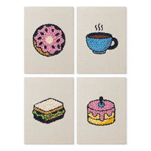 Carica l'immagine nel visualizzatore di Gallery, Punch Needle Kit (4 pezzi) con cornici - Dolci da Colazione 3 Figured'Art