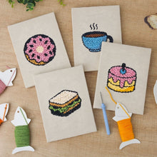 Carica l'immagine nel visualizzatore di Gallery, Punch Needle Kit (4 pezzi) con cornici - Dolci da Colazione 3