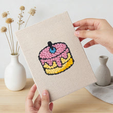 Carica l'immagine nel visualizzatore di Gallery, Punch Needle Kit (4 pezzi) con cornici - Dolci da Colazione 3