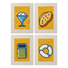 Carica l'immagine nel visualizzatore di Gallery, Punch Needle Kit (4 pezzi) con cornici - Snack Golosi 1 Figured'Art