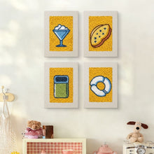 Carica l'immagine nel visualizzatore di Gallery, Punch Needle Kit (4 pezzi) con cornici - Snack Golosi 1