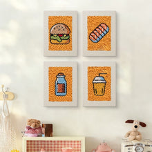 Carica l'immagine nel visualizzatore di Gallery, Punch Needle Kit (4 pezzi) con cornici - Pasto Gustoso