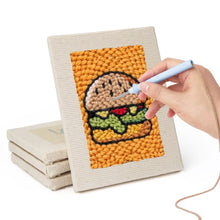 Carica l'immagine nel visualizzatore di Gallery, Punch Needle Kit (4 pezzi) con cornici - Pasto Gustoso