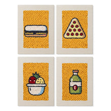 Carica l'immagine nel visualizzatore di Gallery, Punch Needle Kit (4 pezzi) con cornici - Snack Attack Figured'Art