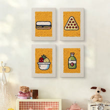 Carica l'immagine nel visualizzatore di Gallery, Punch Needle Kit (4 pezzi) con cornici - Snack Attack