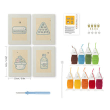 Carica l'immagine nel visualizzatore di Gallery, Punch Needle Kit (4 pezzi) con cornici - Snack Attack