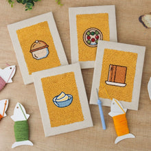 Carica l'immagine nel visualizzatore di Gallery, Punch Needle Kit (4 pezzi) con cornici - Dolci da Forno