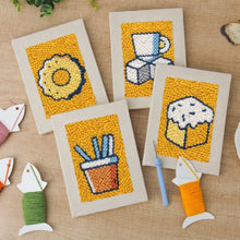 Carica l'immagine nel visualizzatore di Gallery, Punch Needle Kit (4 pezzi) con cornici - Delizie Gustose
