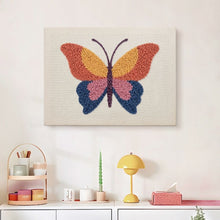 Carica l'immagine nel visualizzatore di Gallery, Punch Needle Kit con cornice - Farfalla Arancione
