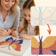 Carica l'immagine nel visualizzatore di Gallery, Punch Needle Kit con cornice - Farfalla Arancione