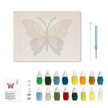 Carica l'immagine nel visualizzatore di Gallery, Punch Needle Kit con cornice - Farfalla Arancione