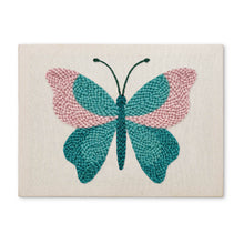 Carica l'immagine nel visualizzatore di Gallery, Punch Needle Kit con cornice - Farfalla Azzurra Figured'Art