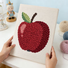 Carica l'immagine nel visualizzatore di Gallery, Punch Needle Kit con cornice - Mela Rossa