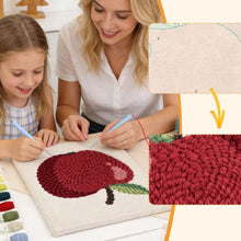 Carica l'immagine nel visualizzatore di Gallery, Punch Needle Kit con cornice - Mela Rossa